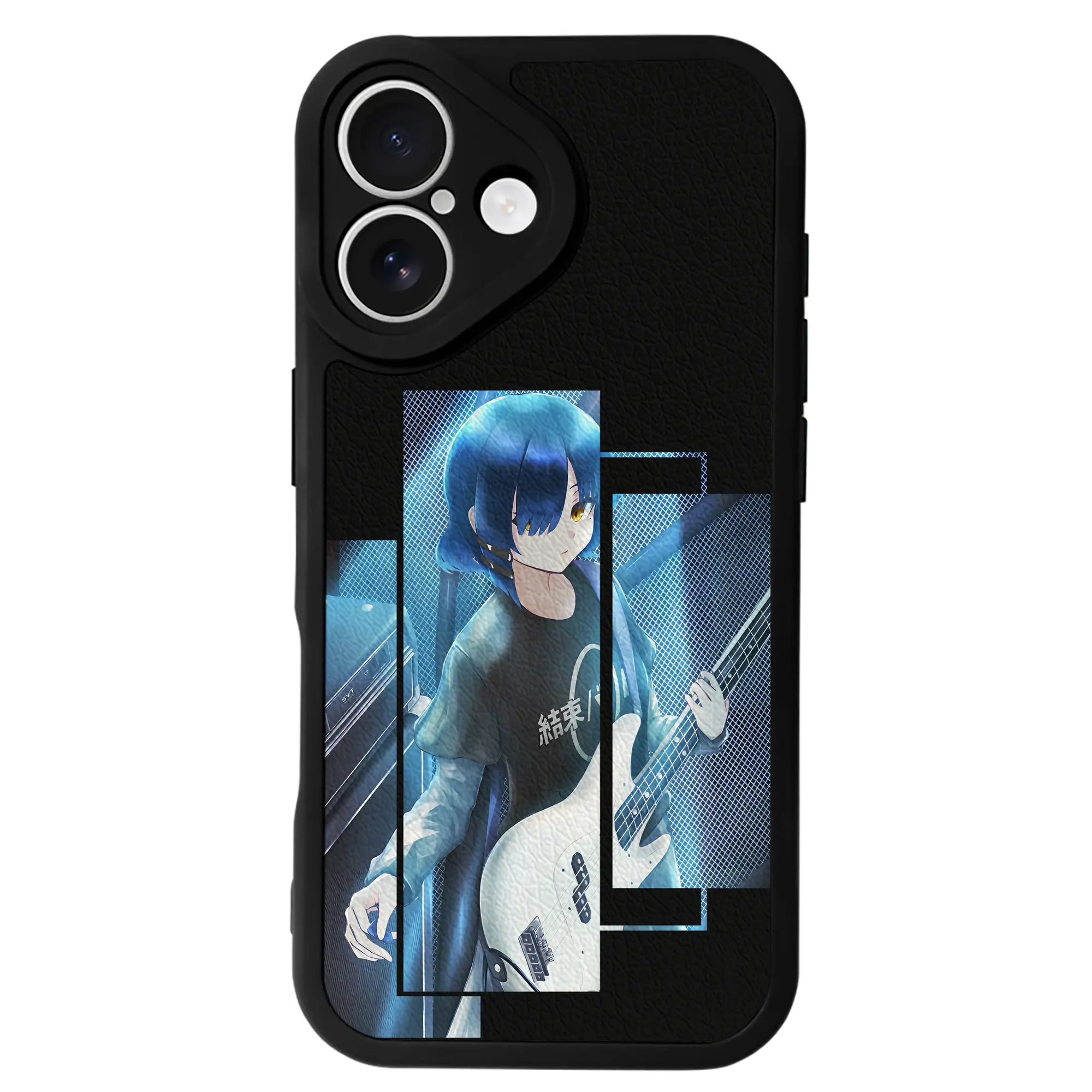 ぼっちざろっく！ グッズ,山田リョウ - IPhone 16シリーズ対応 ・ シリコンスマホケース ・ レザー調 ・ 高精度フィット ・ 耐衝撃 ・ ワイヤレス充電対応 ・ 精密カット